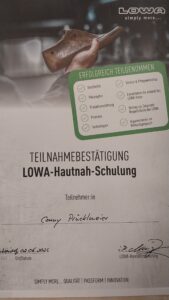Zertifikat Lowa Schuh C. Prücklmeier